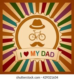 Father's day card for invitation, congratulation or greeting.