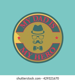 Father's day card for invitation, congratulation or greeting.