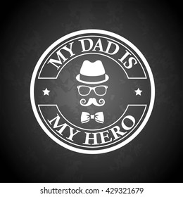 Father's day card for invitation, congratulation or greeting.
