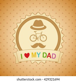 Father's day card for invitation, congratulation or greeting.