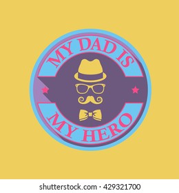 Father's day card for invitation, congratulation or greeting.