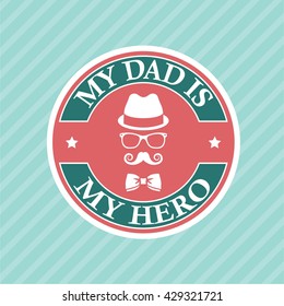 Father's day card for invitation, congratulation or greeting.