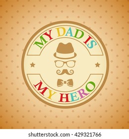 Father's day card for invitation, congratulation or greeting.