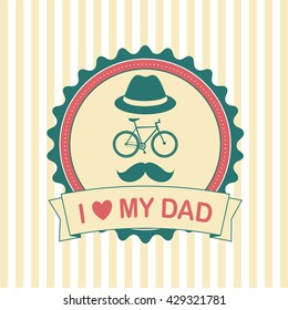 Father's day card for invitation, congratulation or greeting.