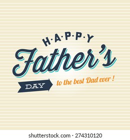 Fathers Day Card, Logo, Badge, Signs And Symbol 