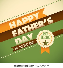 Father's day card with modern design elements. Vector illustrati