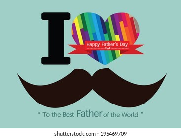 Father's Day card with mustache 