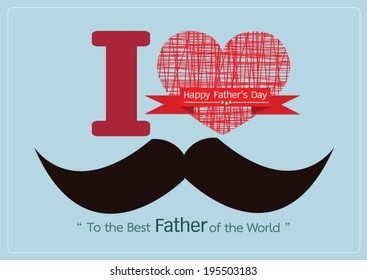 Father's Day card with mustache