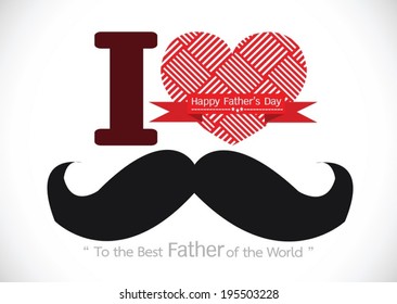 Father's Day card with mustache
