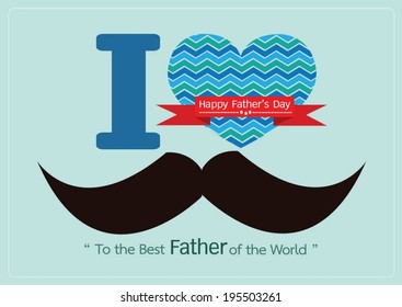 Father's Day card with mustache