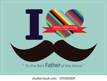 Father's Day card with mustache