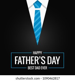 Fathers day card on black background