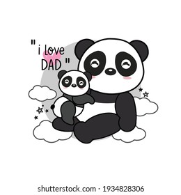 Father's day card with Panda.