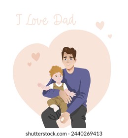 Father's Day card. Father's Day Poster