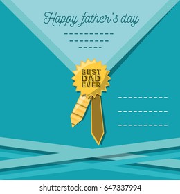 fathers day card with prize decoration and celebration