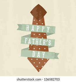 fathers day card, retro style. vector illustration