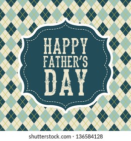 Fathers Day Card, Retro Style. Vector Illustration