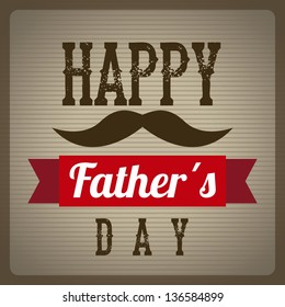 fathers day card, retro style. vector illustration