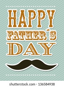 fathers day card, retro style. vector illustration 