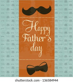 fathers day card, retro style. vector illustration