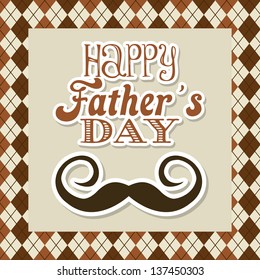 fathers day card, retro style. vector illustration