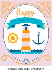 Fathers day card for sailors, rope is a brush