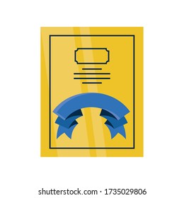 fathers day card template with decorative ribbon vector illustration design