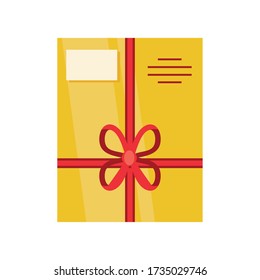 fathers day card template with gift box vector illustration design