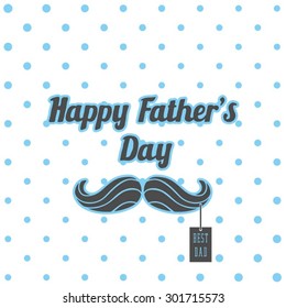 Fathers day card vector design