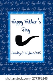 Fathers day card.
Vector Illustration.