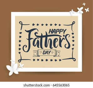 Father's Day card. Vector illustration.