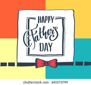 Father's Day card. Vector illustration