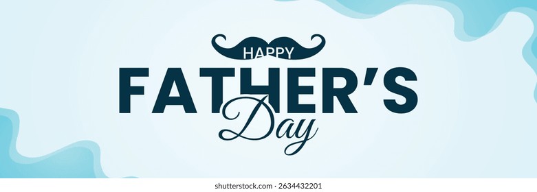 Father's Day Celebration Banner with Balloons and mustache, Fathers Day Poster