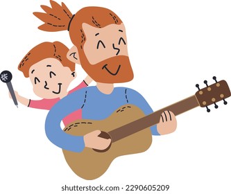 Fathers' Day Celebration. Father. Holiday. Celebration. Illustration