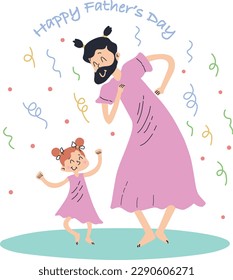Fathers' Day Celebration. Father. Holiday. Celebration. Illustration