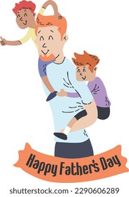 Fathers' Day Celebration. Father. Holiday. Celebration. Illustration