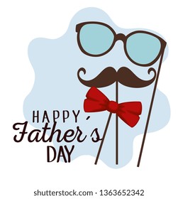 fathers day celebration with glasses and mustache