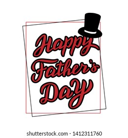 Fathers day celebration lettering card. Trendy holiday banner. Vector eps 10. 