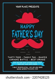 father's day celebration party poster flyer social media post template design