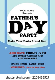 father's day celebration party poster flyer social media post design