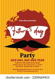 father's day celebration party poster flyer social media post design
