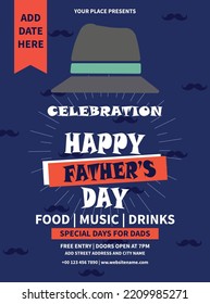 Father's day celebration party poster social media post or flyer template design