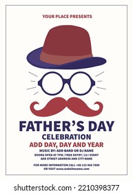 father's day celebration party poster flyer or social media post template design