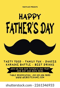 father's day celebration party  poster flyer or social media post design