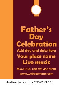 Father's day celebration poster flyer social media post design