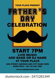 Father's day celebration poster flyer social media post  design