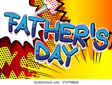 Father's Day - Comic book style word.