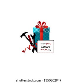 Fathers day. Composition for your design - banners, posters, placards, brochures, flyers etc. Eps10 vector template.