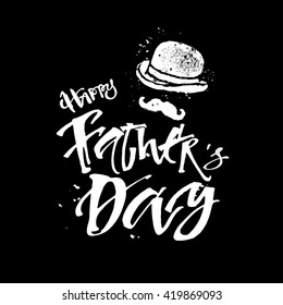Fathers day concept hand lettering motivation poster. Artistic modern brush calligraphy design for a logo, greeting cards, invitations, posters, banners, 
t-shorts, seasonal greetings illustrations.
