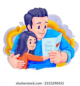 Father's Day Concept Illustration. Conceito do dia dos pais.